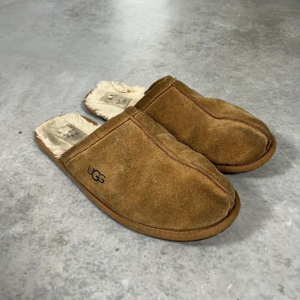 Men's UGG Scuff Slippers Size 10 Chestnut Brown Used